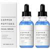 QPJUVC GHK-Cu Siero di peptide di rame per viso, anti-invecchiamento con acido ialuronico, siero viso idratante per ridurre le linee sottili e le rughe, favorisce l'elasticità della pelle (2)