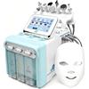 Generic 7in1 HydraFacial Macchina Professionale, Idrogeno Ossigeno | Idrogeno Idratante + Rf Antirughe,Rimuove Punti Neri/Jet Peel Senza Estrazione Manuale, Adatta A Pelle Sensibile/Grassa.