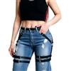 JEXOWIQ TOZBLEU Cintura Imbracatura in Pelle Sexy Donna Harness Corpo Vita Giaretiera, giarrettiera, coscia, accessori per donne in maschera, taglia unica, pelle, Taglia unica