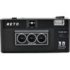 RETO 3D 35mm 3D Film Camera - Lenticolare effetto 3D Boomerang Camera, Costruito in Flash (nero)