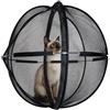 Generico Recinto da Esterno per Gatti Lavabile Portatile con Ruote e Rete | Recinto Animali Domestici Tenda Sferica per Casa Giardino Prato Patio Balcone Camping Camera d'Hotel
