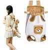 Generic Marsupio per Cani e Gatti Zaino Porta Animale Domestico Regolabile, Trasportino Frontale da Viaggio in Rete Traspirante con Gambe Fuori, Borsa per Cuccioli Taglia Piccola fino a 10 kg (L)