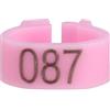 Tnfeeon 100PCS/Bag 8MM Anelli di Plastica per Fasce per Piccioni, 001-100 Anelli per Fasce per Uccelli Numerati Con Numero (Rosa)