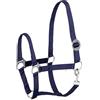 START ENJOY THE RIDE Start Economic Cavezza per cavalli - Cavezza regolabile in nylon con moschettone, robusta e confortevole, materiale morbido e resistente allo sporco (blu scuro, pieno (sangue caldo)