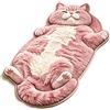 Generic Simpatico tappeto a forma di gatto, assorbente, per camera da letto e | La superficie in peluche con retro antiscivolo aggiunge una decorazione accogliente per gatti alle camere dei bambini