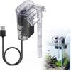 Tutamaz Filtro per acquario, pompa compatta e sottile per acquari nano fino a 20 l | Hang-on-Filter, pompa filtrante silenziosa con flusso regolabile, filtro USB per acquario con filtro in spugna per piccoli