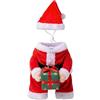 Generic Costume da Babbo Natale per gatti, travestimento per cani e gatti | Cucciolo di Natale Vestire per Cucciolo Gattino Foto di Famiglia Inverno Interno Soggiorno Casa Appartamento Vac