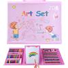 Generico Kit Di Coloritura Per Bambini 208 Pezzi Kit di Pittura Portatile | Set di Disegno per l'Infanzia Per Viaggi Casa Auto Scrivania Esterno Asilo Scuola Compleanno Festa