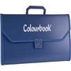 Colourbook Valigetta Portadisegni Wild 26x39 cm Blu Indaco | Chiusura frontale a scatto, Polipropilene impermeabile, Maniglia ergonomica, Cartoncini F4, Tavole tecniche scuola