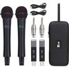 Xvive M5D Sistema 2 Microfoni Wireless Pro Palmare Dual Capsule Intercam. Nero