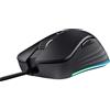Trust GXT924 YBAR+ Mouse Per Destrimani Nero ABS 123 mm