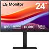 LG Electronics LG 24BA55W-B Monitor 24" IPS FHD HDMI DP TFT/LCD 61 cm