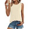 AirMood Canottiera estiva da donna, casual, vestibilità larga, senza maniche, girocollo