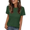 AirMood Maglietta estiva da donna, casual, basic, vestibilità ampia, girocollo, maniche corte