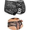 ohyeahlady Perizoma Donna Sexy Hot Aperto Dietro Pizzo Taglie Forti | Slip Donna Con Buco,Tanga Pizzo Trasparente,Mutande Elastico,Nastrini Incrociati Regolabile,Biancheria Intima 1/2/4pz