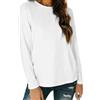 Demegimi Maglietta Donna Manica Lunga T-Shirt Girocollo in Cotone Elasticizzato Slim Fit Top Elegante Basic T-Shirt Casual per Autunno Inverno