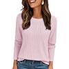 AirMood Maglietta da donna a maniche lunghe, casual, a tunica, girocollo, vestibilità ampia