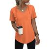 Aottori Felpa Donna Maglia Donna Estiva Cappuccio Maniche Corte Scollo a V | Miscela morbida elasticizzata, cappuccio, scollo a V e maniche corte, vestibilità larga per viaggio e tempo libero