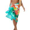 OIZEN Pareo Donna Costume da Bagno Copricostume da Spiaggia con Spacco Alto, Gonna a Portafoglio Stampata per Bikini Costume da Bagno, Vacanze Estive e Festa