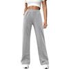 Totatuit Pantaloni Sportiva Larghi Donna Cotone Tuta Comodi Vita Alta Elasticità Pantalone a Gamba Dritta con Tasche Elegante Sport Fitness Jogging Lavoro Adatto per Tutte Le Quattro Stagioni