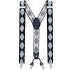 MASADA Bretelle da uomo Clips resistenti 3,5 cm di larghezza fino a 195 cm di altezza