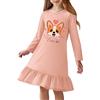 Arshiner Camicia da Notte Bambine Pigiama Maniche Lunghe per Bambini Abito da Notte con Scollo Trapezio Rotondo Invernale per Ragazze Girls Nightgown 4-12 Anni