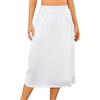 Wikoan Sottogonna da Donna, Lunga Morbido Antistatiche Raso Sottoveste Gonne da Donna con Finiture in Pizzo S-XXL
