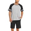 Ekouaer Pigiama Uomo Estivo Leggero Corto S-XXL