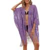 colornival Kimono Mare Donna in Pizzo, Copricostume Donna Mare | Aperto sul Davanti, Vestito Spiaggia, Caftano Donna Mare, Prendisole, Ideale per Vacanze