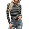 Aottori Maglia Donna Collo Alto Dolcevita Manica Lunga Cotone Slim Fit | Lupetto Leggero, Aderente Basic, Top Elegante, Intimo Traspirante, Sottogiacca Elasticizzato Primavera Autunno