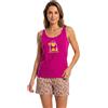 o-day Vanuè Pigiama Donna Estivo Cotone Leggero Corto Canotta e Pantaloncini | Spalla Larga, Fantasia Floreale, Traspirante e Non Elasticizzato, Pantaloncino a Meta Coscia, Taglie M-XXL