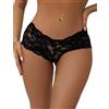 ohyeahlady Slip Donna Pizzo Brasiliana Comode Vita Bassa Intimo Femminile Taglie Forti Mutande Morbide Perizoma Traspiranti Tanga Curvy Elastico Mutandine Lingerie Underwear