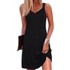 Aseniza Camicia da Notte Donna Senza Maniche Pizzo Estivo Pigiama da Notte Vestaglia Sottoveste Canotta Nightgown Elegant Scollo a V