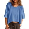 Cicy Bell T-Shirt Oversize da Donna Crop Top Girocollo Top a Maniche Corte Camicia Sportiva Estiva
