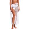 colornival Copricostume Donna in Crochet con Paillettes, Pareo Spiaggia Regolabile con Lacci, Gonna Copribikini Taglia Unica per Piscina, Crociera e Vacanza