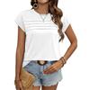 Zeagoo Maglietta Donna Manica Corta T-Shirt Estivo Girocollo Elegante Maglia Camicia Casual Base Blusa Top Elasticizzato Tee Shirt