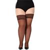 Bellivalini Calze Autoreggenti con Pizzo Plus Size Donna 40 DEN BLV-1127