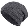 BALINCO Caldo Berretto con Fodera in Pile Teddy Cappello Invernale con Motivo a Treccia Taglia Unica per Donne e Uomini Cappello (3A)