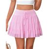 Avidlove Gonne da Donna Corta con Volant Sexy Minigonna Plissettata a Rete | Tessuto in Pizzo, Modello a Trapezio a vita alta, Minigonne con Coulisse, Festival Rave Party Spiaggia Halloween Streetwear
