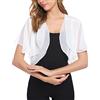 Aottori Coprispalle Donna Chiffon Bolero Corto Manica Corta | Elegante, Cardigan Estivo, Bolerino Leggero Trasparente Shrug, Aperto Casual, per Matrimonio Cerimonia Festiva