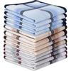 Aomig Fazzoletti Uomo, 12 Pezzi Grandi Fazzoletti in Cotone Fazzoletto da Uomo in Plaid, Idee Regalo per Adulto, 6 Colori, 40cm*40cm