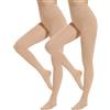 HeyUU Calze termiche da donna, in peluche, foderate in pile, invernali, opache