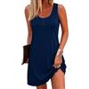 Aseniza Camicia da Notte Donna Senza Maniche Cotone Estivo Pigiama da Notte Vestaglia Sottoveste Canotta Nightgown Elegant Morbida