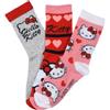Hello Kitty - Set 3 Paia di Calzini per Bambina, in Cotone (Pack 1, Taglia 31-34)