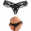 ohyeahlady Perizoma Donna Seducente Hot Aperto Tanga Sexydonna Hot Pizzo Invisibili Slip Brasiliana Pizzo Morbido Mini Perizoma String Bikini Sexy Mutandine con Buco Lingerie Curvy Nero,Taglia Unica