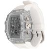 AMONIDA Orologio da Uomo D'affari Luminoso Trasparente Alla Moda per Tutte le Occasioni Cinturino in Silicone Resistente All'acqua 50M