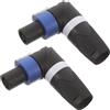 2 connettori ad angolo retto a 90 gradi - Connettore per cavo audio XLR