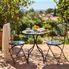 Milani Home SINTRA - set due sedie e tavolo rotondo con decori