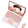 KYVELO Custodia con Tastiera Touch per Samsung Galaxy Tab S6 Lite 10,4 | Mouse Tastiera Retroilluminata 7 Colori, Cover PU TPU con Porta Stilo