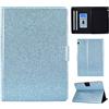 Generico DayQiQiPu Cover per Huawei MediaPad T5 AGS2-W09/W19/L03/L09 (10,1 Pollici) Leggera Custodia Motivo Glitterato Custodie con Supporto Caso Ribaltabile Portafoglio e Auto Sleep/Wake, Blu